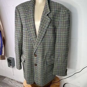 Moon & Sons blazer jacket US42 lambswool England Sport Riding houndstooth